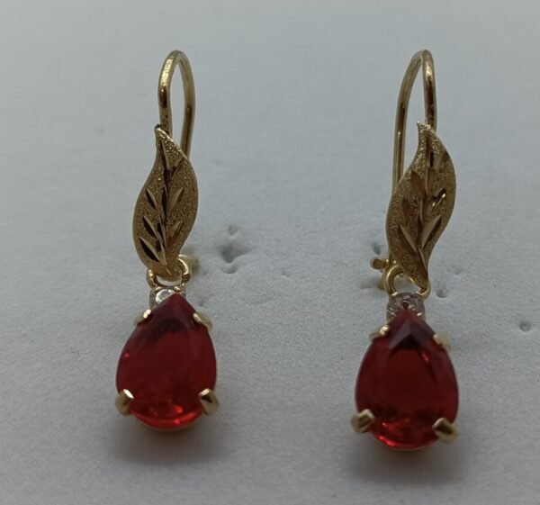 OLA-017-R_1 Aretes Lágrima de Mar Caribe