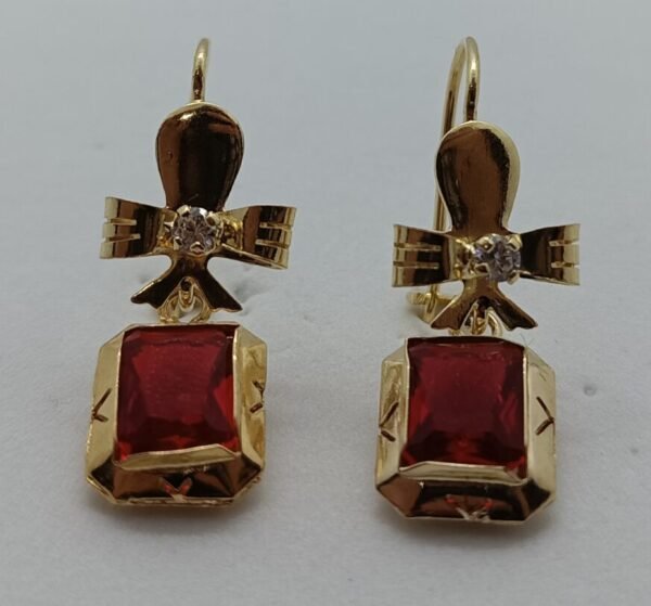 Aretes Moño de Cristal Imperial