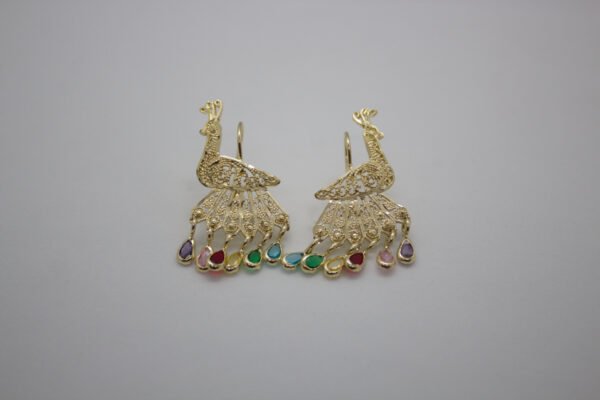 Aretes Pavo Real Arcoíris