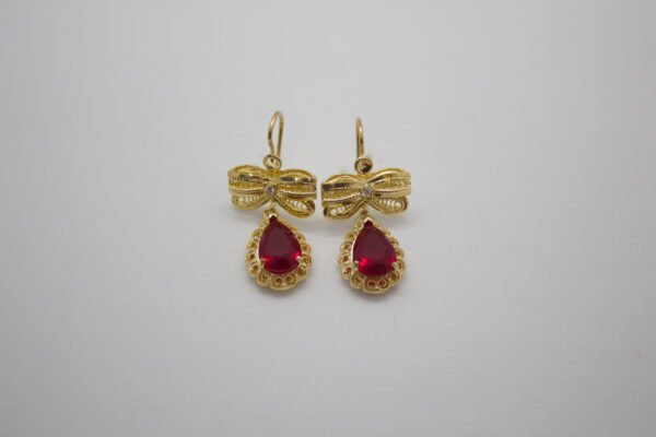 OLA-040_1 Aretes Gota de Amor Escarlata