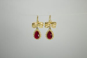 OLA-040_3 Aretes Gota de Amor Escarlata