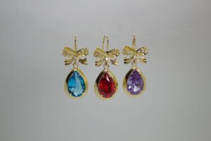 OLA-043-P Aretes Moño Mágico de Color