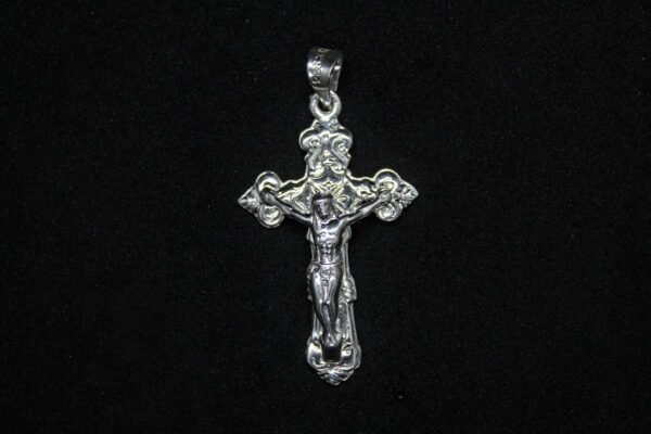 PD005_1 Dije Crucifijo Barroco de Plata