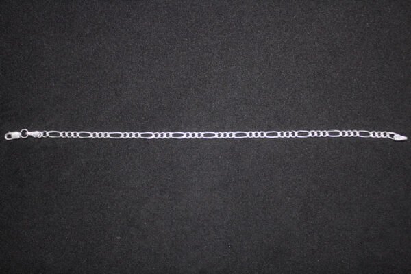 Pulsera Tejido Cartier Fino. Plata .925, eslabón Figaro delgado (18 cm / 2.6 gr). ¡Clásica, ligera y elegante!